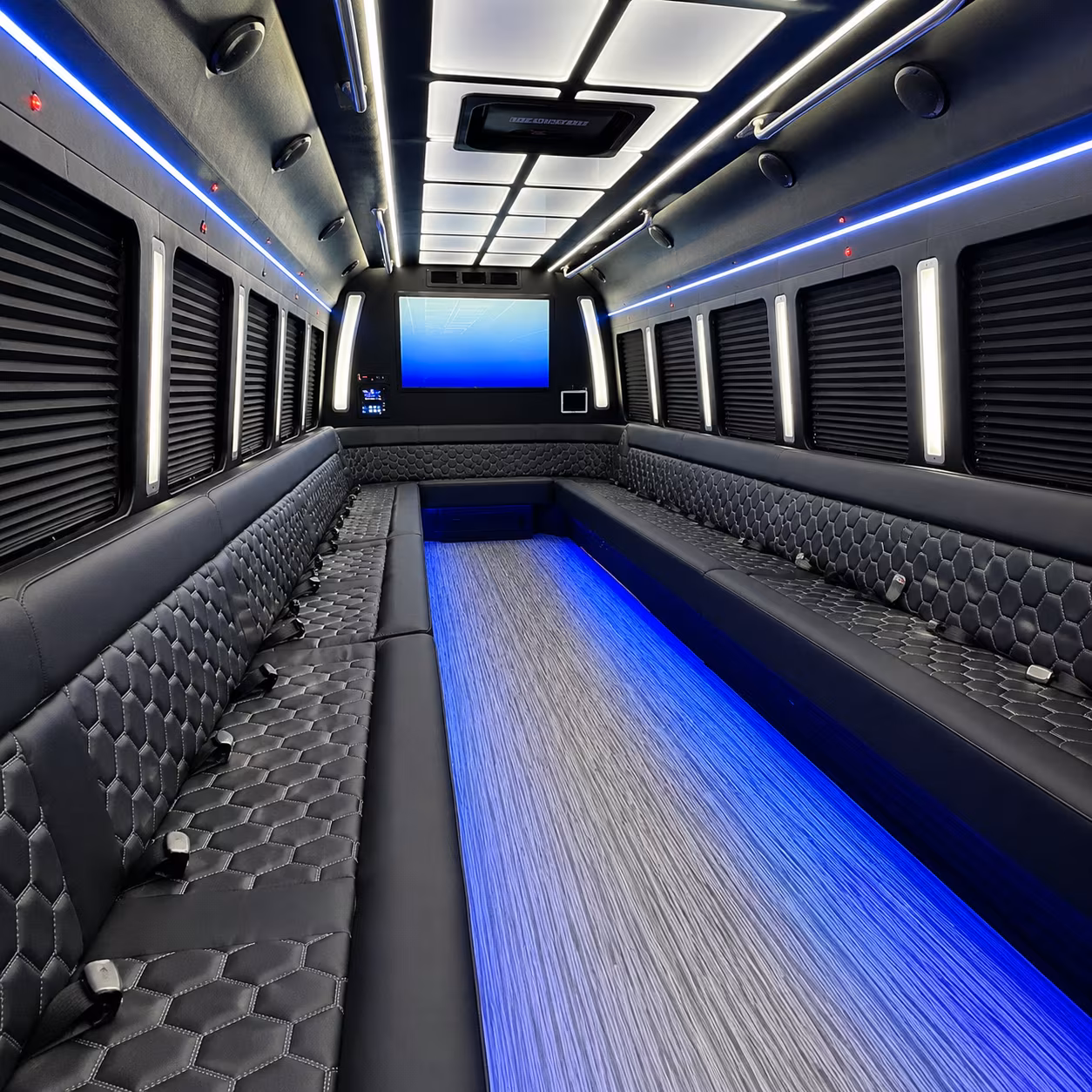 Passenger watching the Columbia scenery during a regional party bus road trip