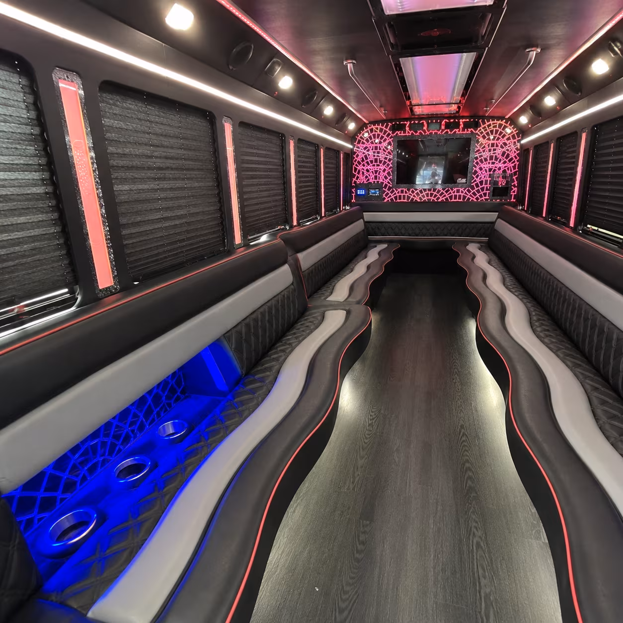 Columbia Private Event Transportation party bus exterior