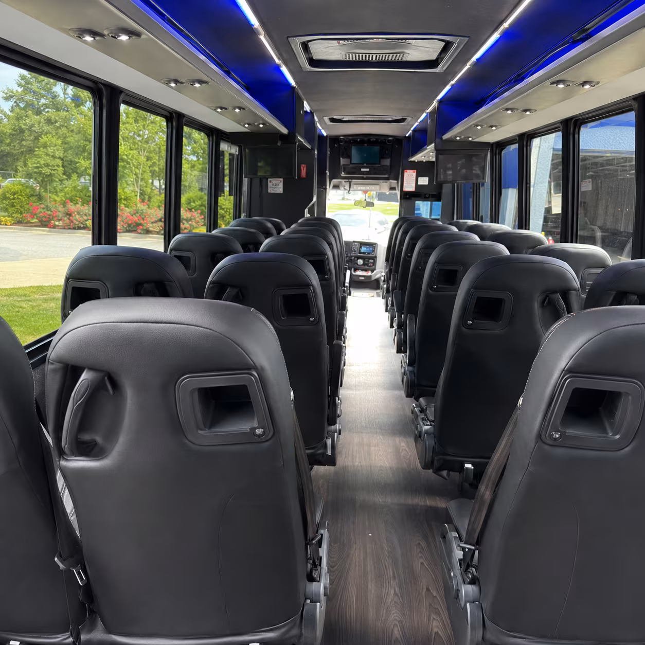 Columbia School Event Transportation party bus exterior