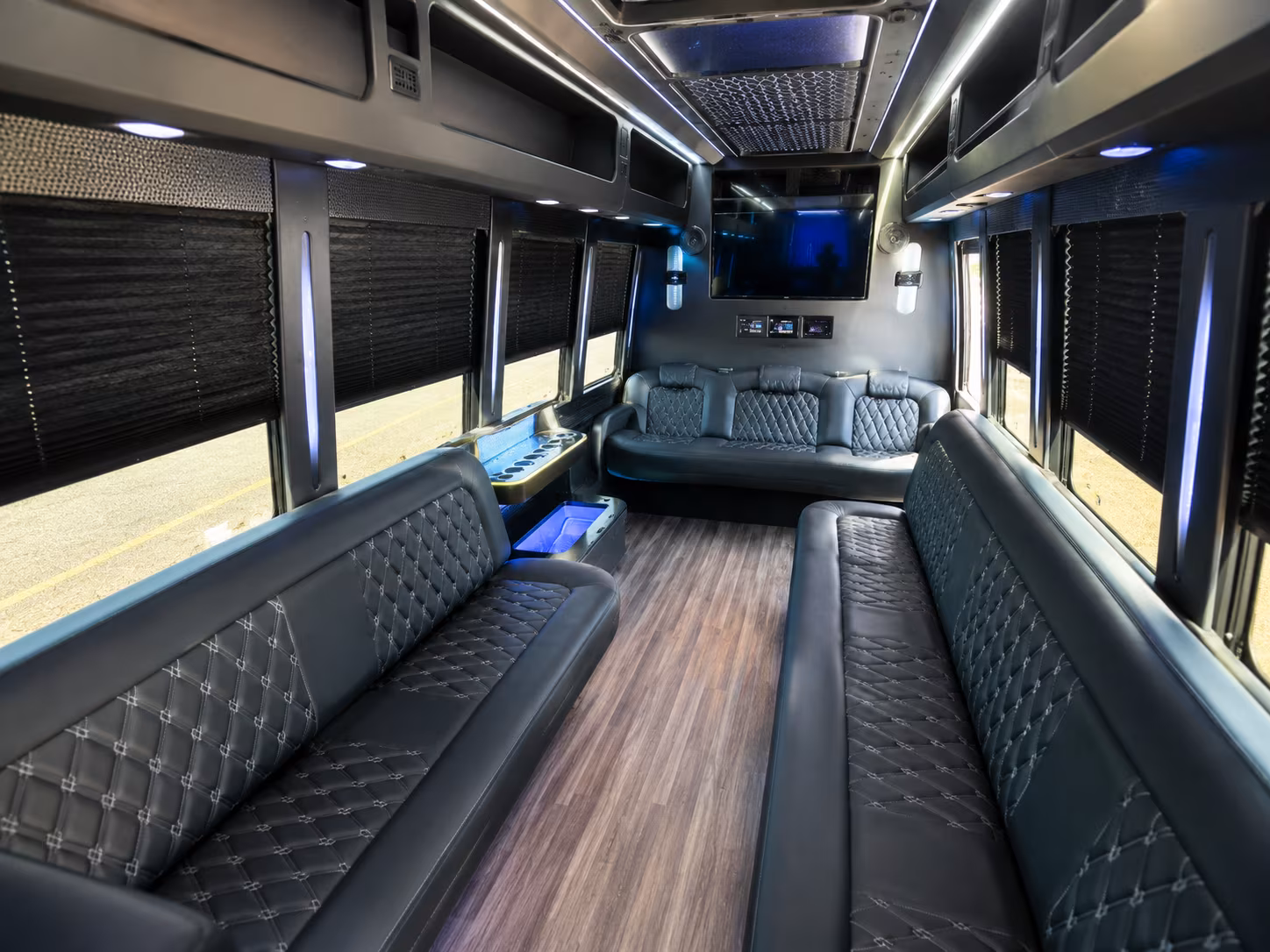 Columbia Sporting Event Transportation party bus exterior