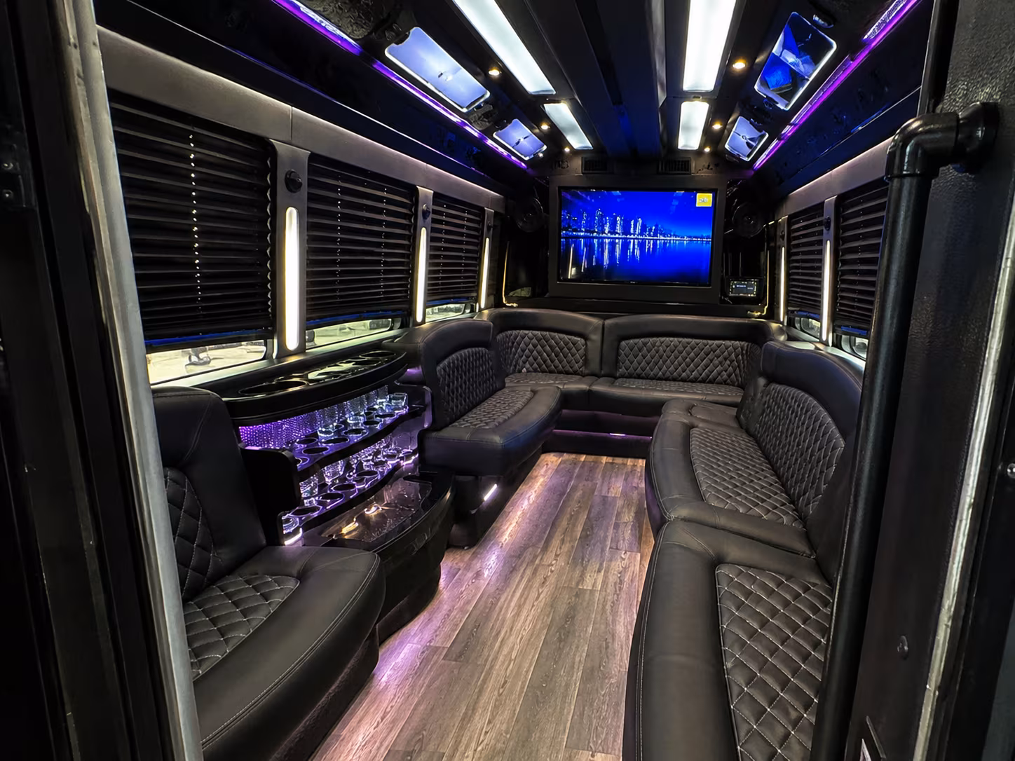 Columbia Sporting Event Transportation party bus exterior