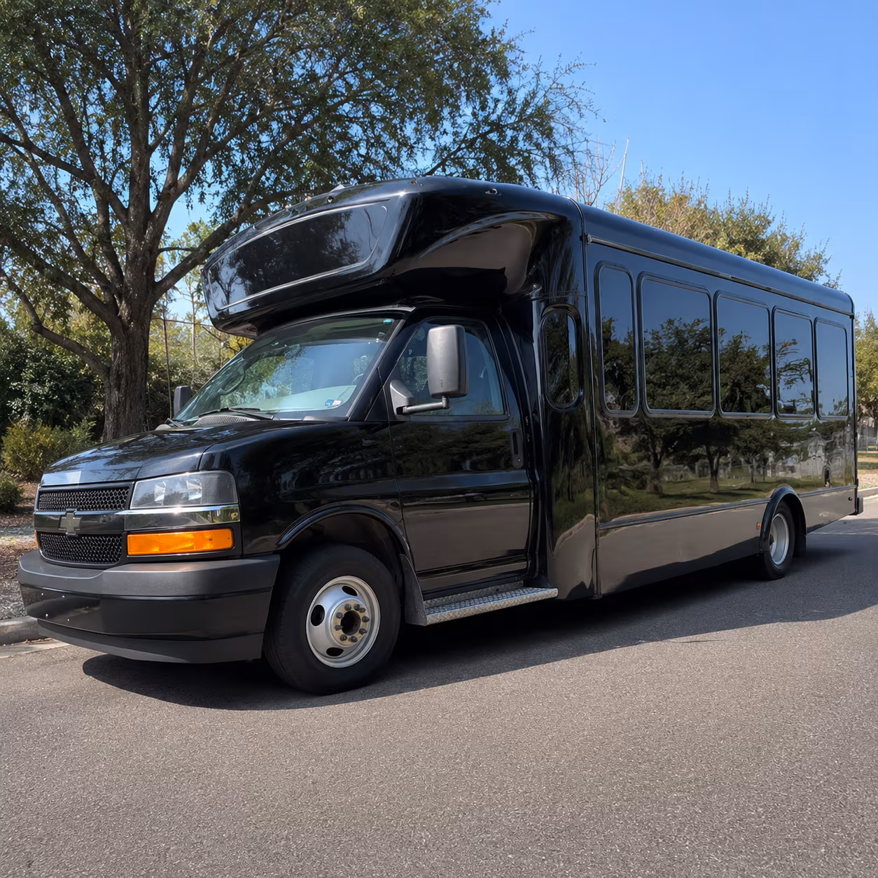 Columbia Sporting Event Transportation party bus exterior