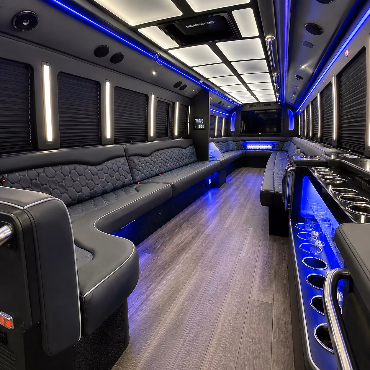 Columbia Winery Tour & Pub Crawl Transportation party bus interior